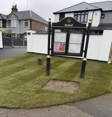 Click Here To Enlarge This Photo Of Domestic front lawn laid in Nuthall