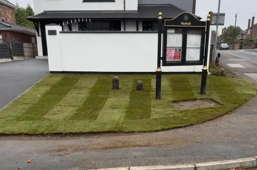 Click Here To Enlarge This Photo Of Domestic front lawn laid in Nuthall
