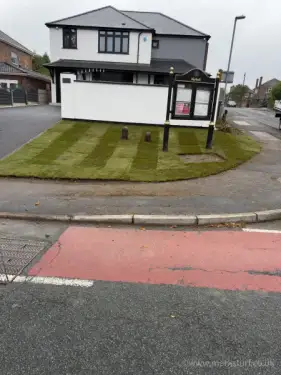 Click Here To Enlarge This Photo Of Domestic front lawn laid in Nuthall