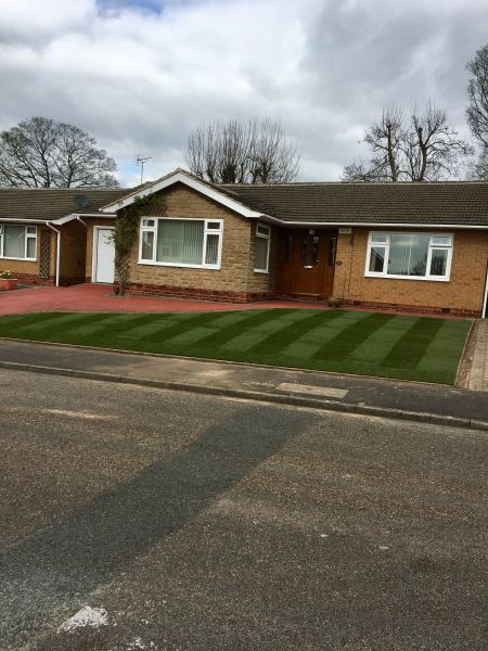 A front garden at Stapleford, Nottingham: Swipe To View More Images