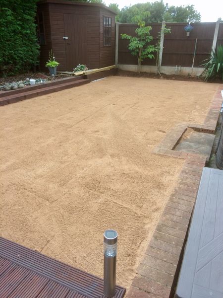 Preparation for laying Astro Turf (artificial grass) in Nuthall, Nottingham: Swipe To View More Images