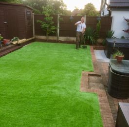 Laid Astro Turf (artificial grass) in Nuthall, Nottingham: Click Here To View Larger Image